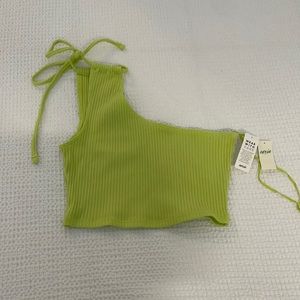 American Eagle One Shoulder Crop top with tie on shoulder